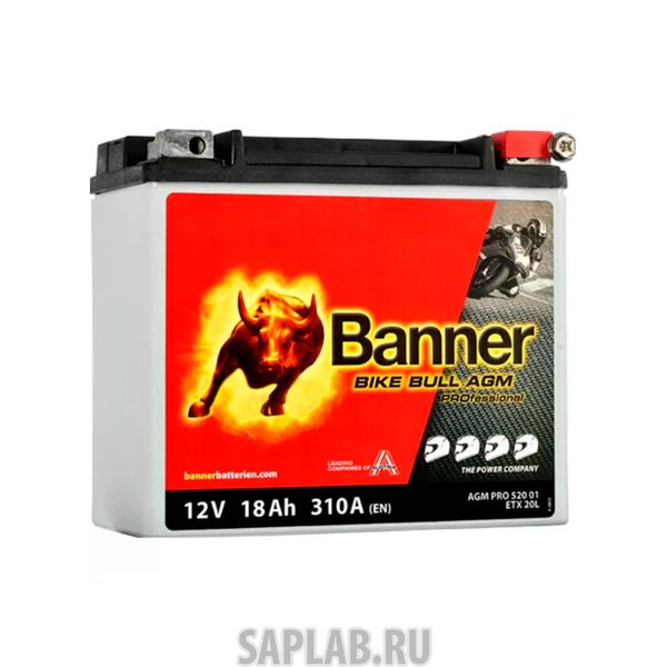 Купить BANNER 6СТ18YTX20LBS51821 Аккумулятор BANNER Bike Bull AGM 18А/ч