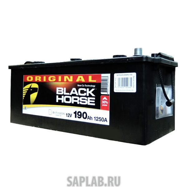 Купить запчасть BLACK_HORSE - 1250A Аккумулятор Black Horse 190 под болт 1250A 513x223x223