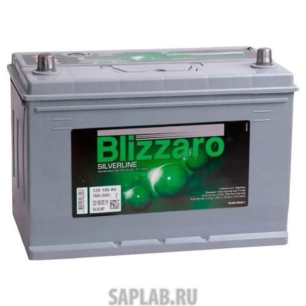 Купить запчасть BLIZZARO - 100L760A Аккумулятор BLIZZARO SILVERLINE 100L 760A 306x173x225