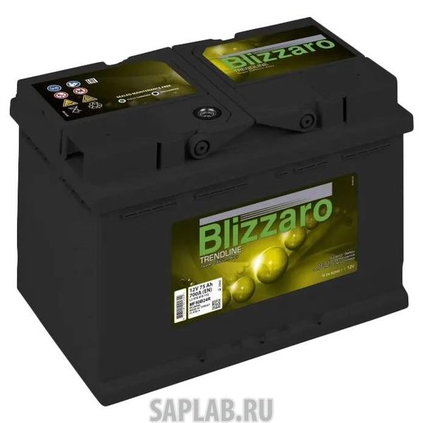 Купить запчасть BLIZZARO - 75L700A Аккумулятор BLIZZARO SILVERLINE 75L 700A 278x175x190