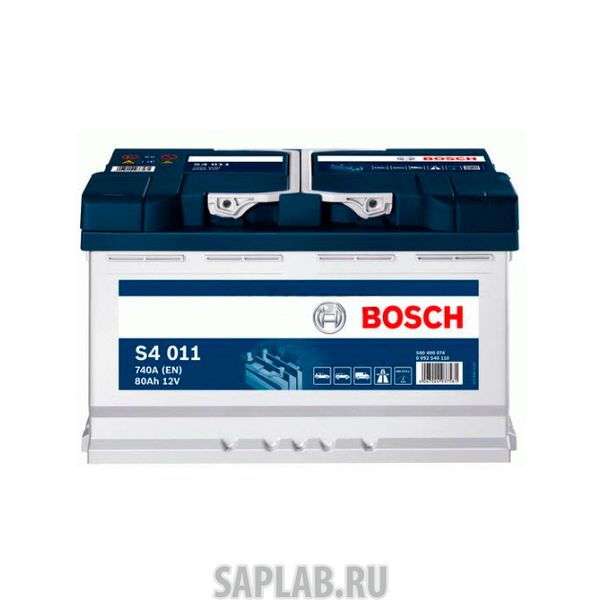 Купить BOSCH 0092S40110 Аккумулятор BOSCH 0092S40110 s4 12v 80ah 740a 315х175х190 полярность 0 клеммы 1 крепл b13