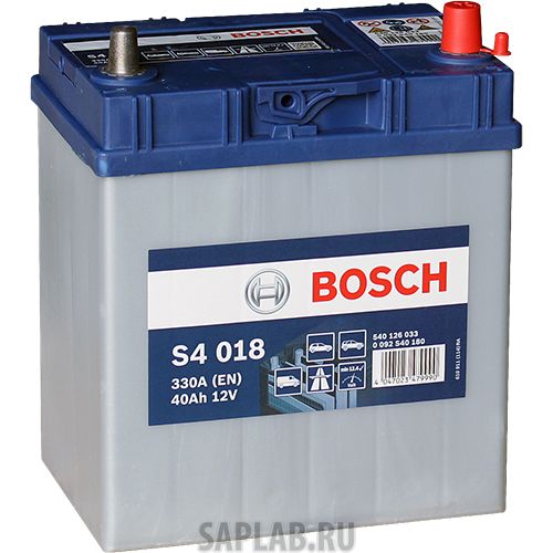 Купить запчасть BOSCH - 0540126033 Аккумулятор легковой "BOSCH" S40 180 S4 Азия (40Ач о/п) яп.кл.B19L 540 126 033