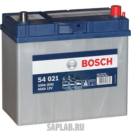 Купить запчасть BOSCH - 0545156033 Аккумулятор легковой "BOSCH" S40 210 S4 Азия (45Ач о/п) B24R 545 156 033