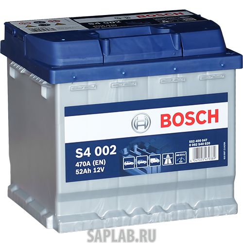 Купить запчасть BOSCH - 0552400047 Аккумулятор легковой "BOSCH" S40 020 S4 (52Ач о/п) 552 400 047