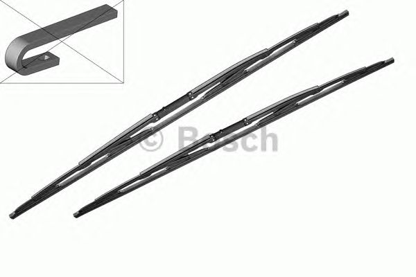 Купить запчасть BOSCH - 3397001866 BOSCH Комплект стеклоочистителей Twin 650/530mm (866)