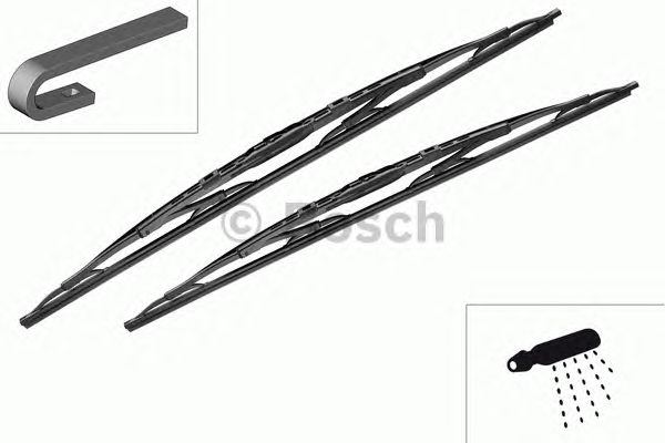 Купить запчасть BOSCH - 3397118334 BOSCH Комплект Twin со спойлером 650/650mm (657 S)