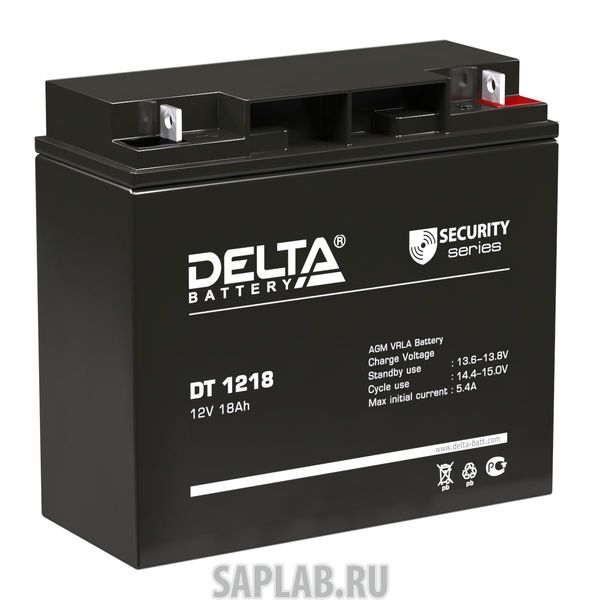 Купить DELTA DT1218 Аккумулятор для ИБП Delta DT 1218 12В 18Ач 181x76x168 мм Обратная (-+)