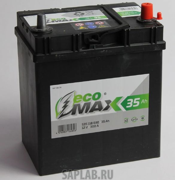 Купить запчасть ECOMAX - 535118030 EcoMax 6СТ-35.0 (535 118 030) яп.ст/тонк. кл.