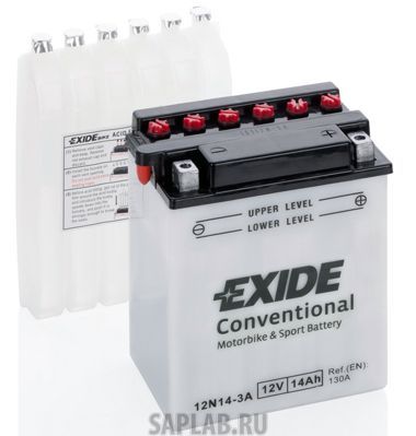 Купить запчасть EXIDE - 12N143A Аккумулятор автомобильный EXIDE 12N14-3A 14 Ач