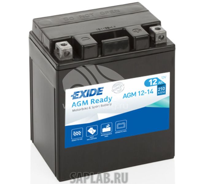 Купить запчасть EXIDE - AGM1216 Аккумулятор Moto Agm Ready 16ah 170a 150x90x160 Полярность Etn 1 Токовыводы M04 EXIDE арт.