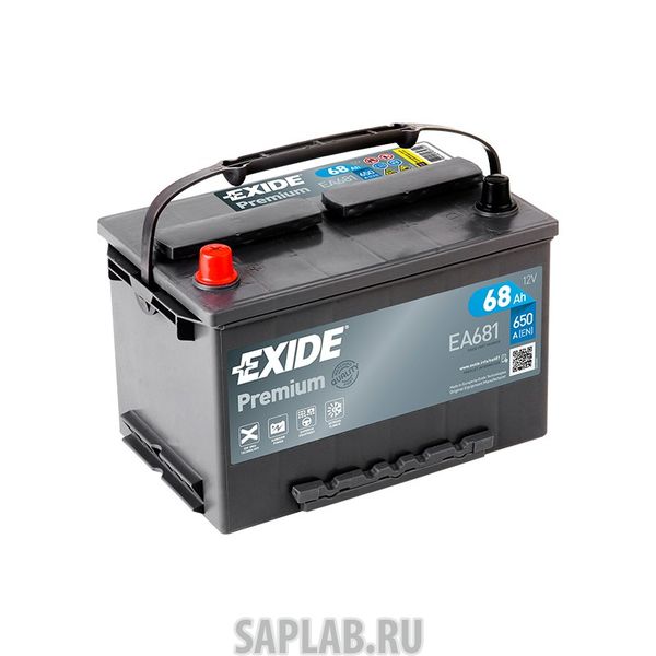 Купить EXIDE EA681 Аккумулятор Premium 12v 68ah 650a 277х175х190 Полярность Etn1 Клемы En Крепление B13/Adapt