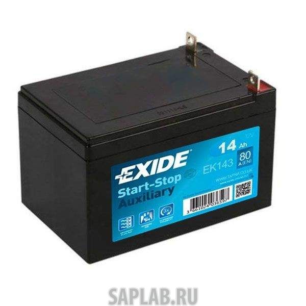 Купить EXIDE EK143 Аккумулятор автомобильный EXIDE Start-Stop Auxiliary 12V 14Ah 80A B0