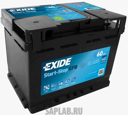 Купить запчасть EXIDE - EL600 Аккумулятор автомобильный EXIDE EL600 60 Ач