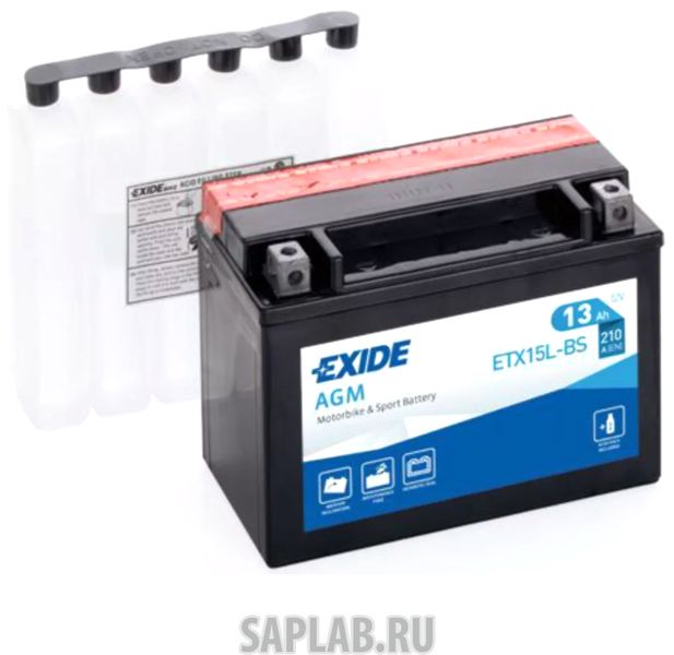 Купить запчасть EXIDE - ETX15LBS Аккумулятор Для Мототехники Exide Agm 12 V 13 Ah 230 A Etn 0 B0 175x90x130mm 4.7kg EXIDE а