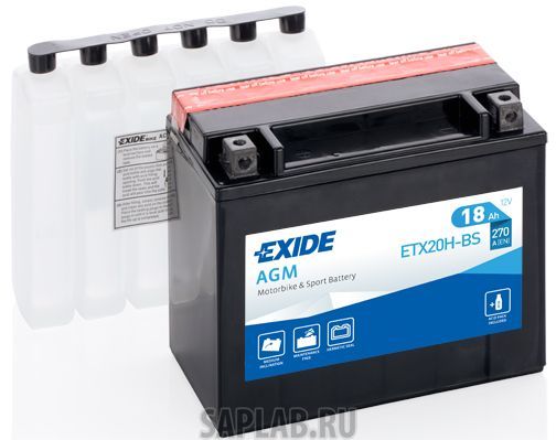 Купить запчасть EXIDE - ETX20HBS Аккумулятор автомобильный EXIDE ETX20H-BS 18 Ач