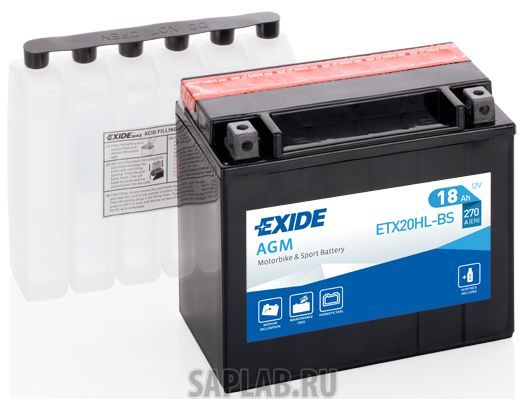 Купить запчасть EXIDE - ETX20HLBS Аккумулятор автомобильный EXIDE ETX20HL-BS 18 Ач