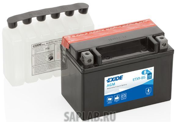 Купить запчасть EXIDE - ETX9BS Аккумулятор автомобильный EXIDE ETX9-BS 8 Ач