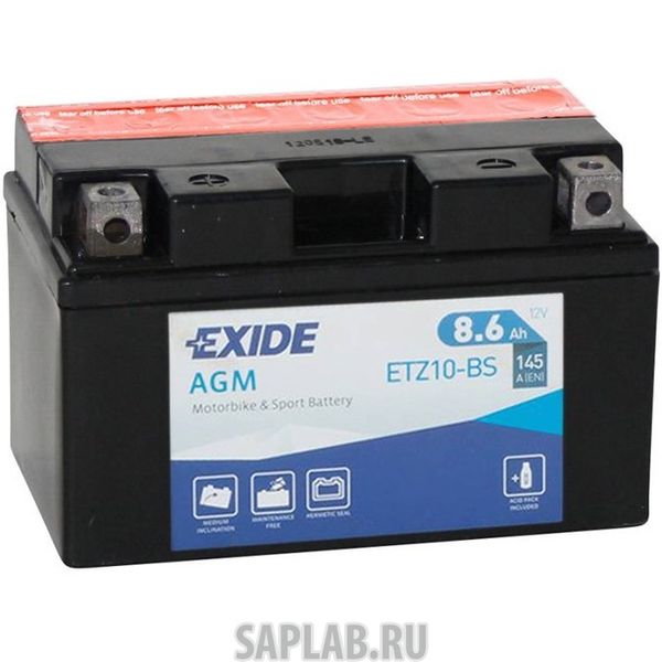 Купить запчасть EXIDE - ETZ10BS Акб Мото 12v 8.6а/Ч (Etz10-Bs) 150x87x93 (+/-) EXIDE ETZ10BS