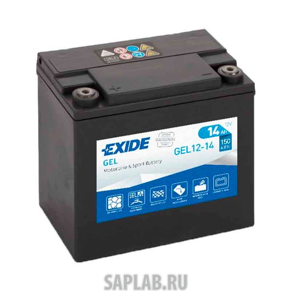 Купить запчасть EXIDE - GEL1214 Аккумулятор мотоциклетный EXIDE GEL 12V 14Ah