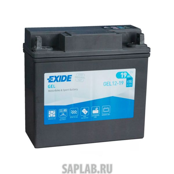 Купить запчасть EXIDE - GEL1219 АКБ Moto Gel 19 (20h)Ah 170a 185x80x170 Полярность Etn 0 Токовыводы M11 EXIDE  GEL1219