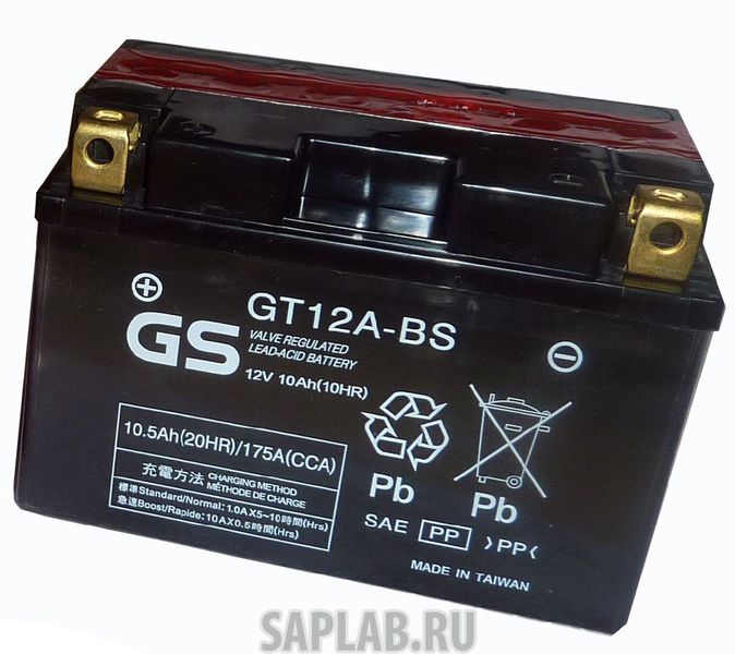 Купить запчасть GS_YUASA - GT12ABS Аккумулятор GS Yuasa GT12A-BS 12В 10Ач 175CCA 151x88x105 мм Прямая (+-)