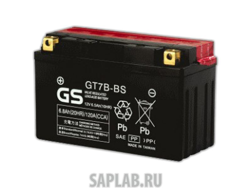 Купить запчасть GS_YUASA - GT7BBS Аккумулятор GS Yuasa GT7B-BS 12В 6,5Ач 120CCA 151x66x94 мм Прямая (+-)