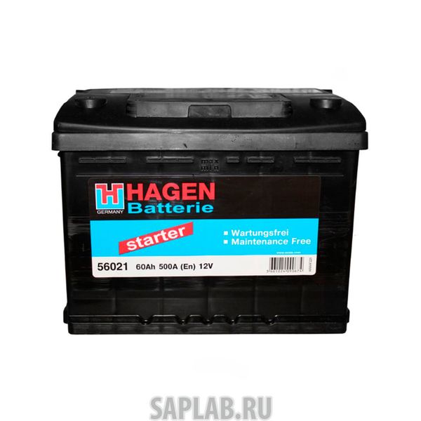 Купить запчасть HAGEN_BATTERIE - 56021 Аккумуляторная Батарея [12v 60ah 500a B13] HAGEN BATTERIE 56021