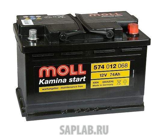 Купить запчасть MOLL - 574012068 Аккумулятор MOLL Kamina Start 74R 680A 276x175x190 574012068