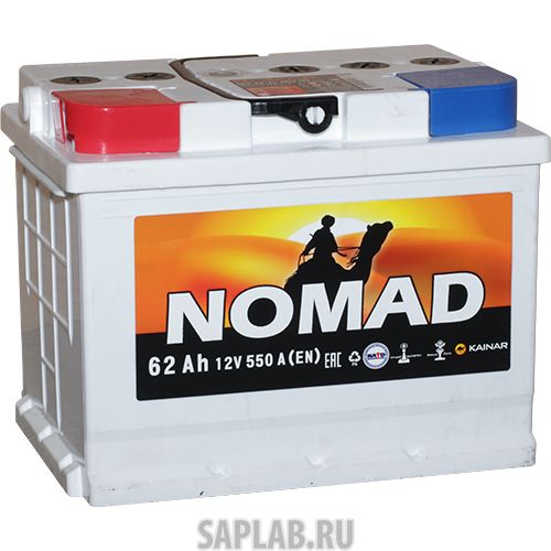 Купить запчасть NOMAD - 062133201022107110RББ Аккумулятор легковой «NOMAD» 62 Ач п/п