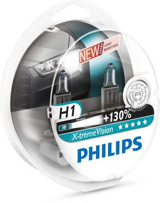 Купить запчасть PHILIPS - 12258XVS2 H1 12V 55W+130% (12258XV+S2) PHILIPS комплект