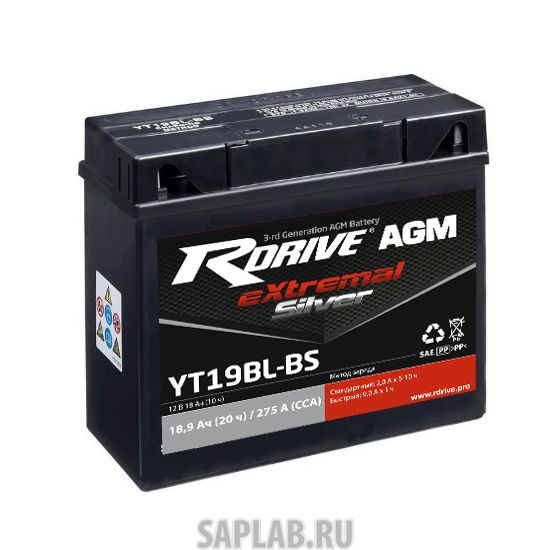 Купить запчасть RDRIVE - YT19BLBS Аккумулятор RDRIVE SILVER YT19BL-BS