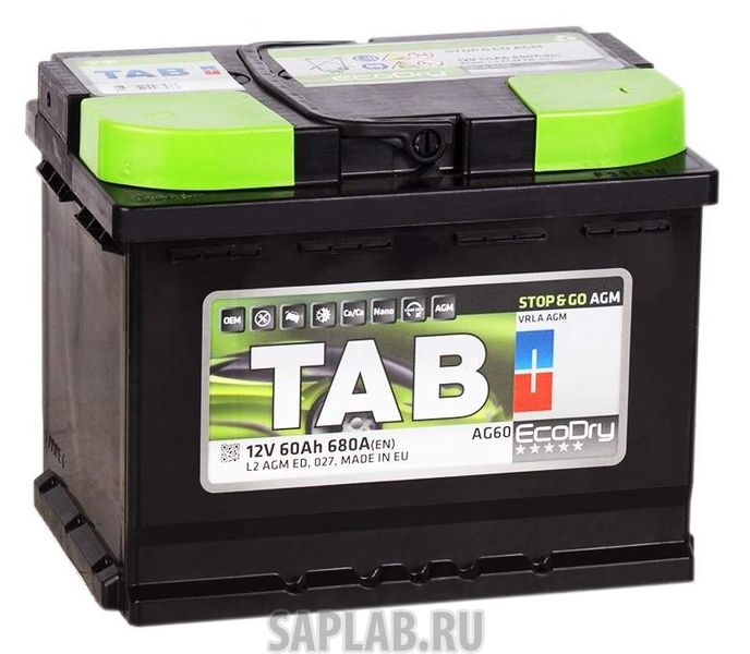 Купить запчасть TAB - 213060 Аккумулятор TAB AGM 60R 680A 242x175x190 213060