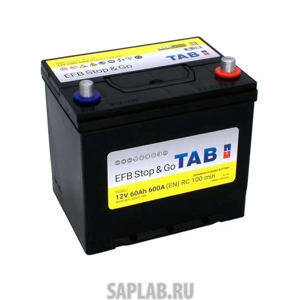 Купить запчасть TAB_BATTERIES - 212860 Аккумулятор легковой "TAB" EFB STOP&GO; (60Ач о/п) 55D23L SMF