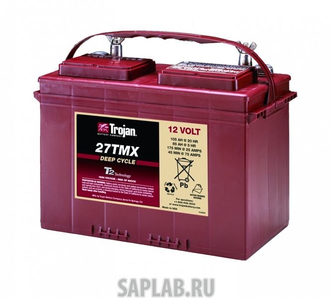 Купить запчасть TROJAN - 27TMX Аккумулятор TROJAN 27TMX 12V 105A (323х168х235)