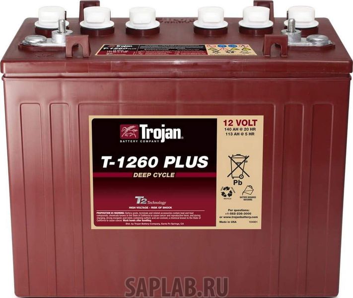 Купить запчасть TROJAN - T1260 Аккумулятор TROJAN T1260+ 12V 140A (329х181х272)