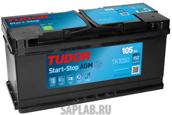 Купить запчасть TUDOR - TK1050 Аккумулятор TUDOR AGM 105 А/ч обратная R+ EN1 050 А 392x175x190 TK1050 TK1050