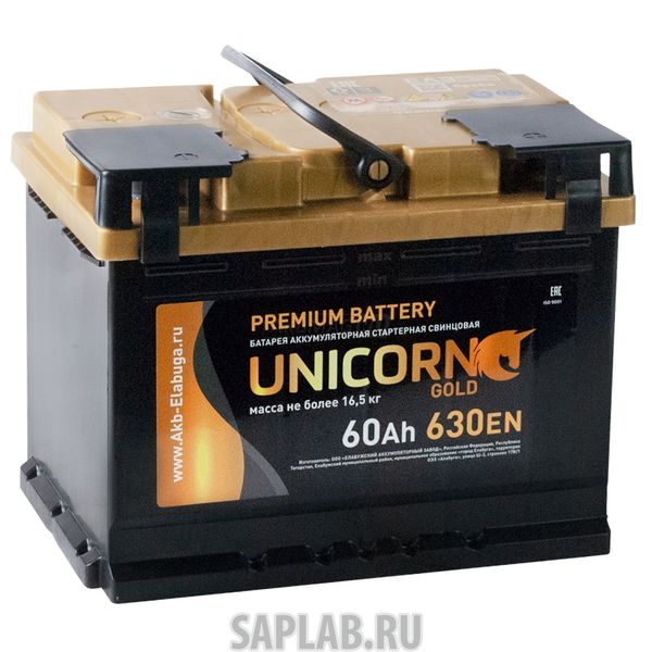 Купить запчасть UNICORN - BLACK60L500A Аккумулятор UNICORN BLACK 60L 500A 242x175x190