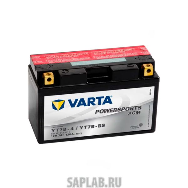 Купить VARTA 507901012 Аккумуляторная батарея Рус 7ah 120a 150/66/94 Yt7b-Bs Moto Varta 507901012