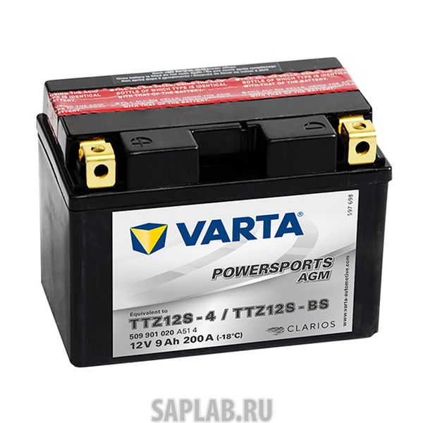 Купить запчасть VARTA - 509901020 Аккумулятор VARTA Powersports AGM TTZ12S-BS