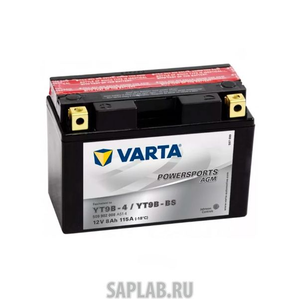 Купить запчасть VARTA - 509902008 Аккумуляторная батарея Рус 8ah 115a 149/70/105 Yt9b-Bs Moto Varta 509902008