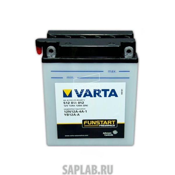 Купить запчасть VARTA - 512011012 Аккумуляторная Батарея Powersports Freshpack [12v 12ah 160a B00] Varta