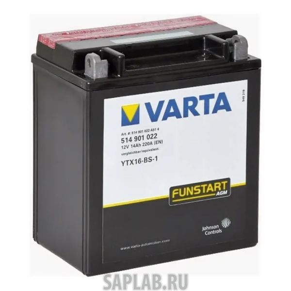 Купить VARTA 514901022 Аккумулятор VARTA Powersports AGM YTX16-BS-1