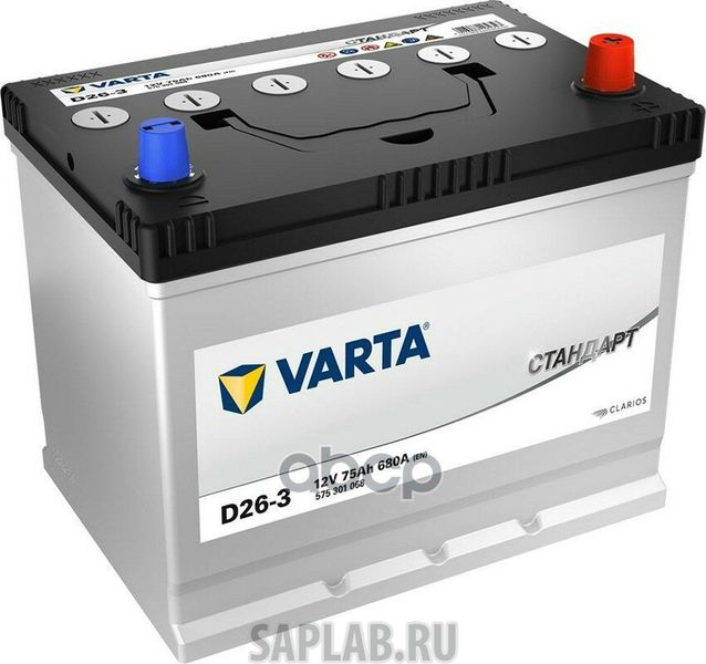 Купить запчасть VARTA - 575301068 Акб Asia Стандарт 75a/Ч ( -/+) 12v 680a En 258x174,5х223 / 575301068 Varta 575301068