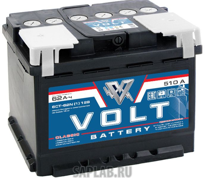 Купить VOLT VC6211 Аккумулятор автомобильный VOLT CLASSIC 6СТ-62.1 VC6211
