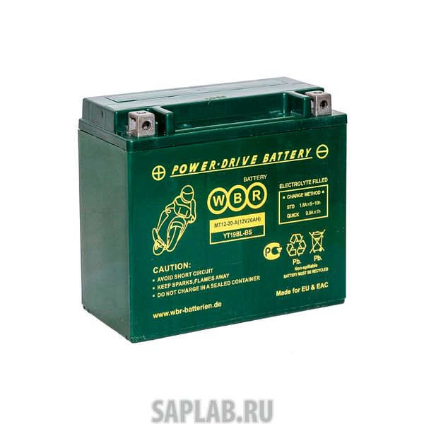 Купить запчасть WBR - MT1220A Аккумулятор мотоциклетный WBR MT 12-20A YTX20H-BS 12V 20Ah AGM(залит и готов к применению)