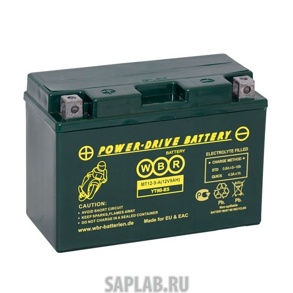 Купить запчасть WBR - MT129A Аккумулятор мотоциклетный WBR MT 12-9A YT9B-BS 12V 9Ah AGM(залит и готов к применению)