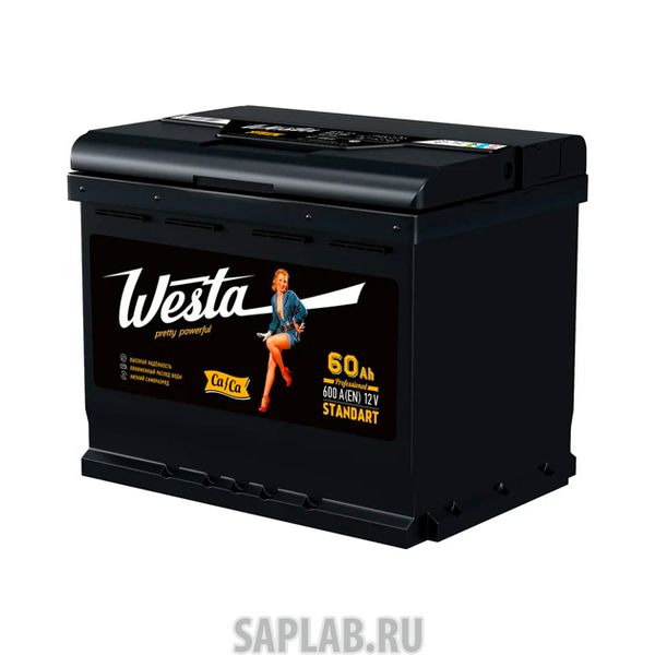 Купить запчасть WESTA - 6СТ60VL Аккумулятор Westa Black Pretty Powerful 60 А/Ч Прямая En600 А 242x175x190 6ст-60vl WESTA а