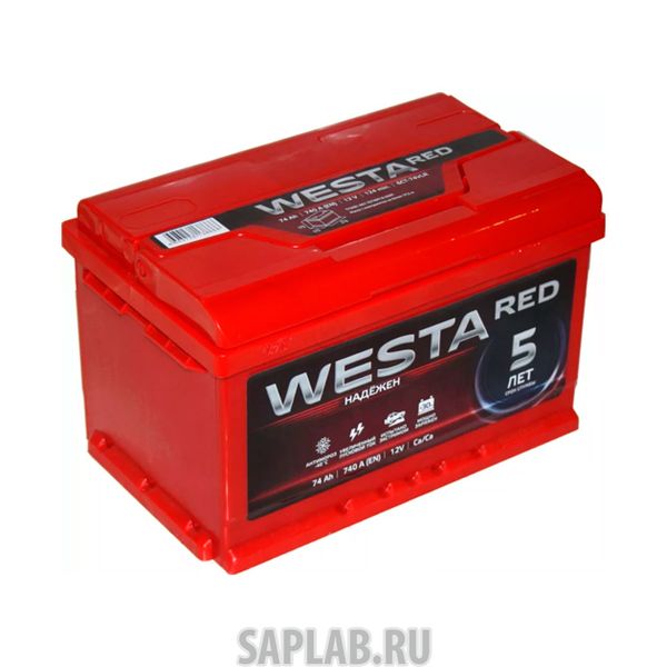 Купить WESTA 6СТ74VLR Аккумулятор Westa Red 74 А/Ч Обратная En760 А 276x175x190 6ст-74vlr WESTA арт. 6СТ-74VLR