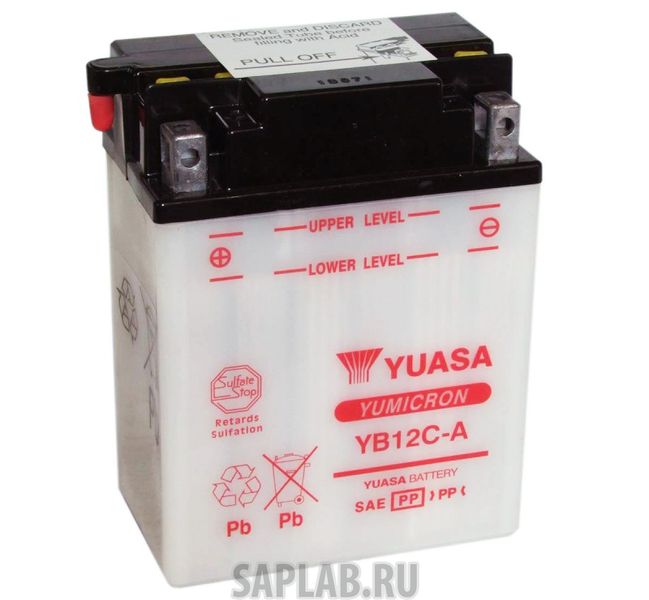 Купить запчасть YUASA - YB12CA Аккумулятор YUASA YB12C-A (б/э) 1450