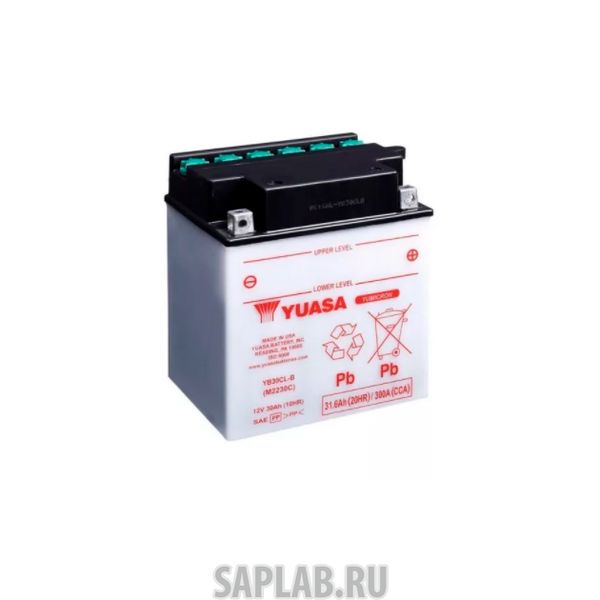 Купить запчасть YUASA - YB30CLB Аккумулятор Yuasa YB30CL-B 12В 30Ач 300CCA 168x132x193 мм Обратная (-+)